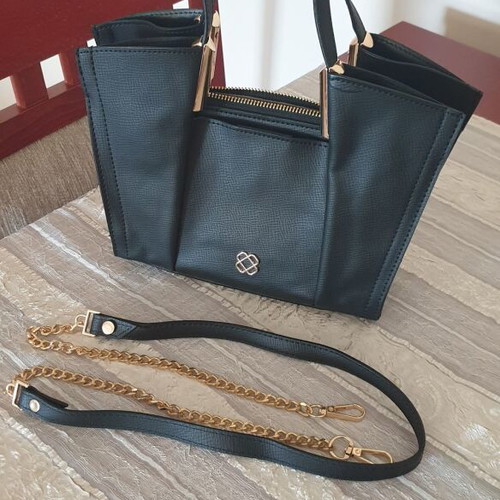 DGN Handbag new, black with 3 compartments