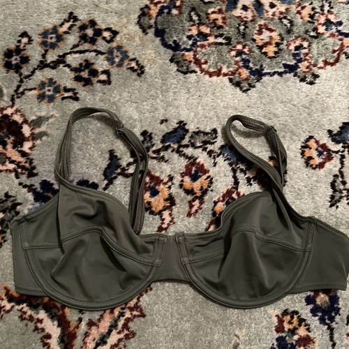 Marks & Spencer bikini top 85B used, grey and green