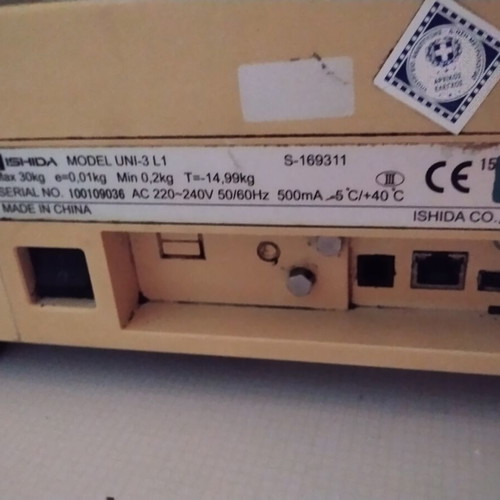 Ishida UNI-3 electronic retail scale with label printer used