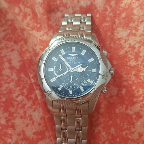 Sector 950 chronograph watch like new, silver