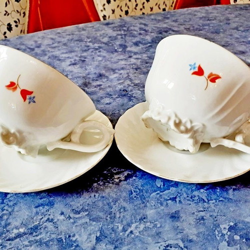 Fürstenberg tea cups old, set of 2