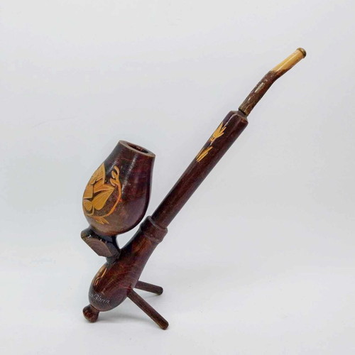 Vintage wooden pipe souvenir from Switzerland - Stein am Rhein