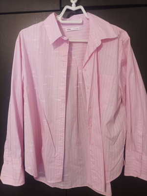 Sinsay striped pink shirt, size L