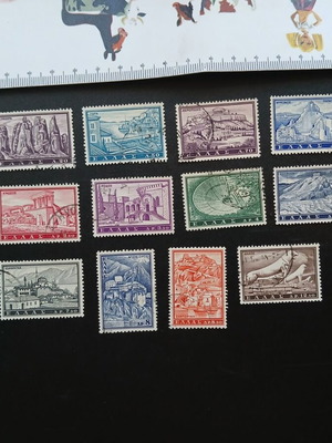 Acropolis Greek Stamps used, Tourist Series 1961, 17 values