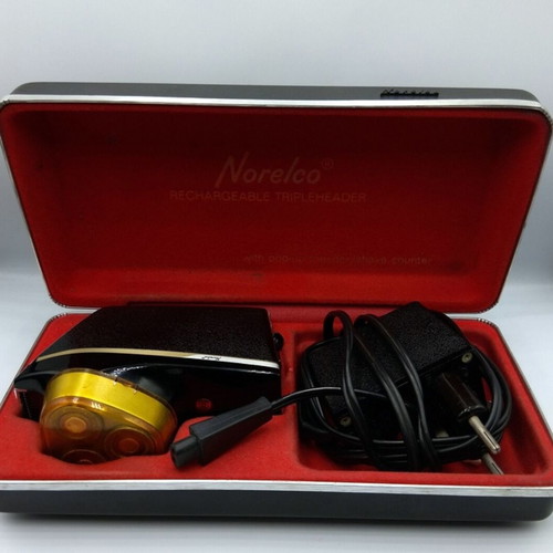 Vintage Norelco electric shaver with case used