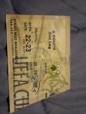 Old sports tickets used
