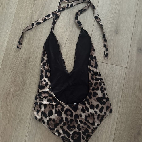 Zara leopard print one-piece swimsuit, size S