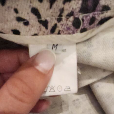 Tensione In women's pants with purple leopard print, like new, size M