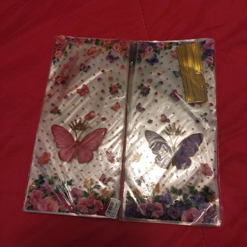Cellophane bags new, pack of 6 with 50 pieces and tie string