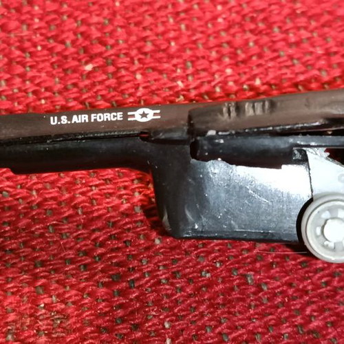 Metal airplane used, length 9cm