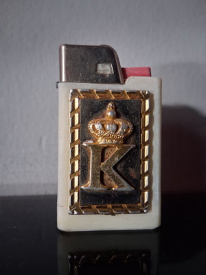 King Konstantinos Souvenir Lighter used with decorative K monogram