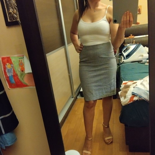 Arden B midi skirt, black and white