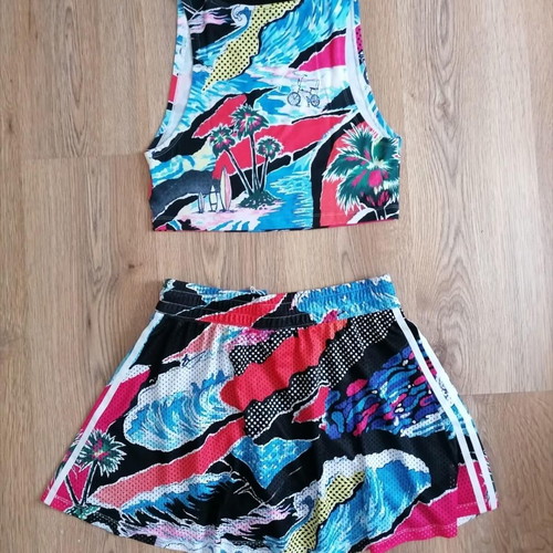Adidas Venice Beach sportswear set new, multicolored blue