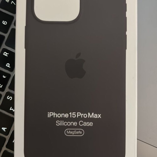 Apple iPhone 15 Pro Max silicone case with MagSafe, clay