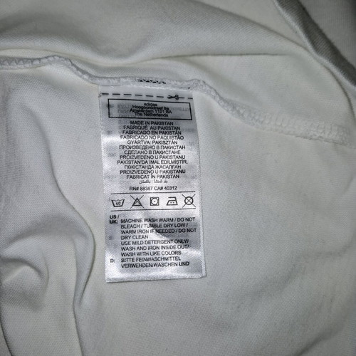 Adidas t-shirt new with tags, size M, white
