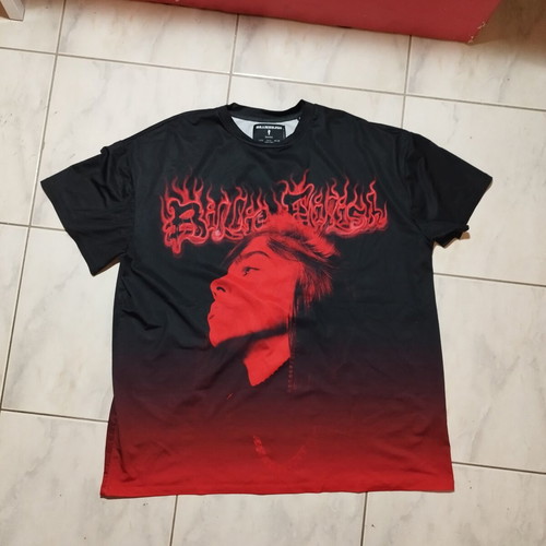 Billie Eilish X Bershka T-Shirt like new, size M, black and red