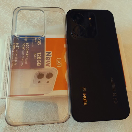 Xiaomi Redmi 15C 5G 128GB smartphone like new with case and screen protector