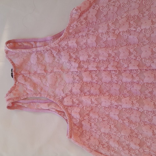 Bill Cost pink lace blouse with flowers, like new, size S