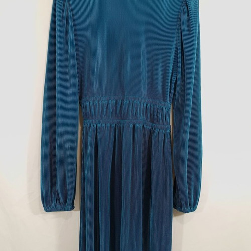 Zara pleated petrol iridescent dress used