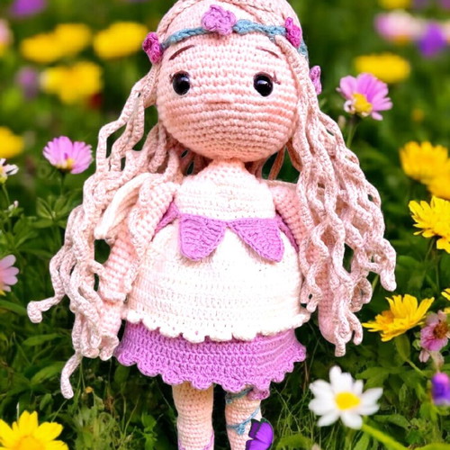 Fairy doll handmade crochet made to order gift
