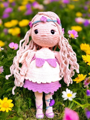 Fairy doll handmade crochet made to order gift