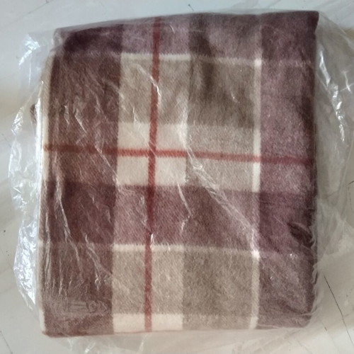Vintage blanket authentic virgin wool double