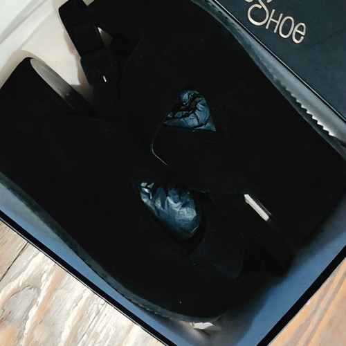 Feng Shoe black platform sandals size 41 new