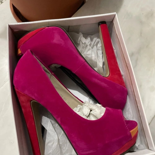Creamy Moda pink orange pumps size 38 new