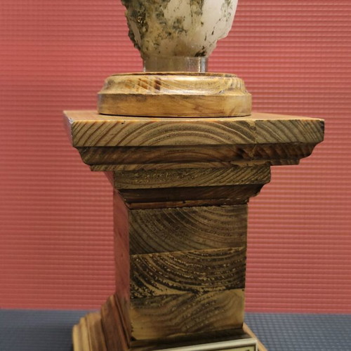 Polydidymos Quartz Crystal in Handmade Antique Wooden Base