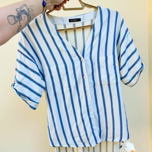 Tiger of Sweden striped blouse like new, size M, viscose blend
