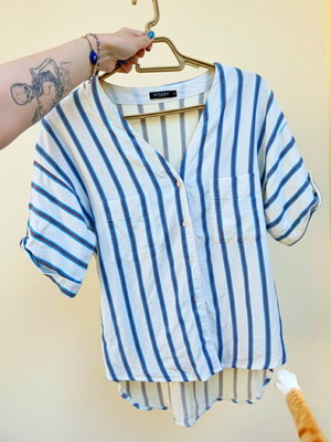 Tiger of Sweden striped blouse like new, size M, viscose blend