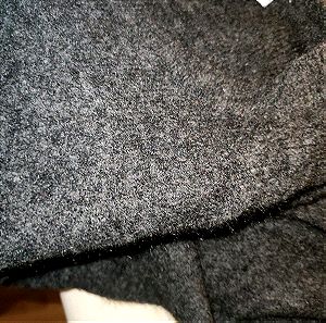 h&m πουλόβερ γκρι σκούρο ολόμαλλο