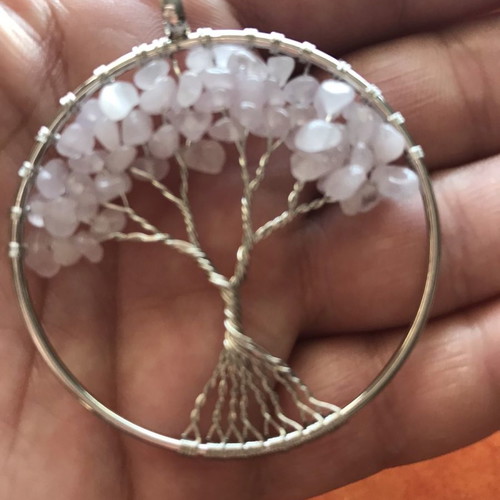 Tree of Life pendant new with natural crystals