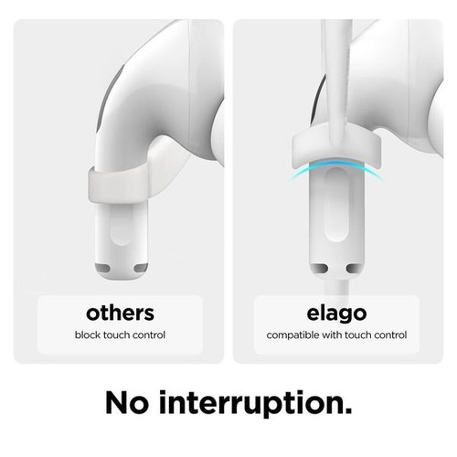 Elago Ear Hook silicone holders for AirPods and AirPods Pro, black