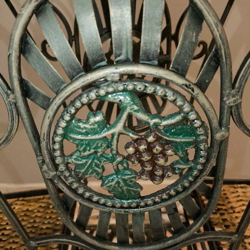 Metal vintage plant stand used, handmade rustic style