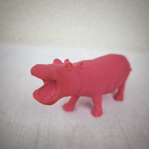 Fuchsia phosphorescent hippopotamus eraser like new