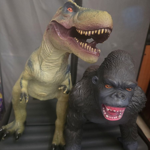 T-Rex and Gorilla figures like new