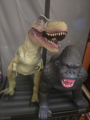 T-Rex and Gorilla figures like new