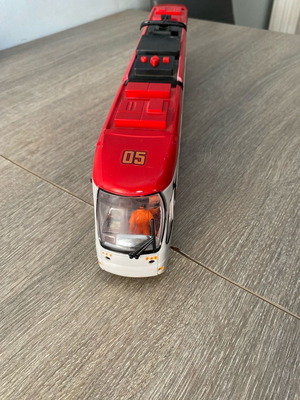 Tram toy used with sounds and lights