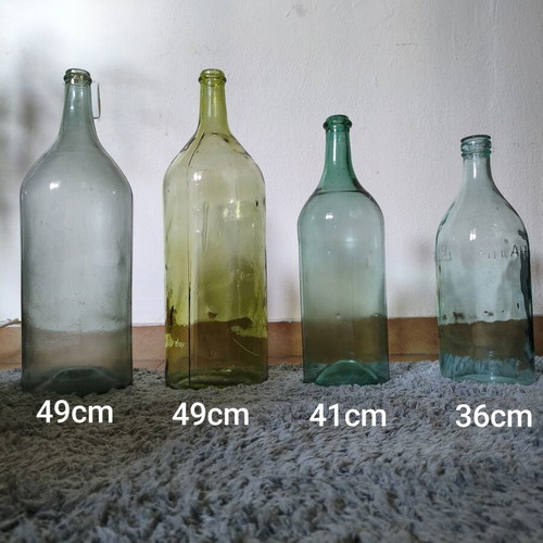Vintage glass demijohns like new, various sizes
