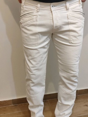 Diesel men's white jeans size 34 slim fit used, collectible