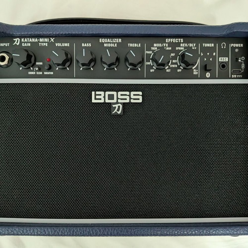 BOSS Katana-Mini X Limited Edition Blue portable guitar/bass amplifier