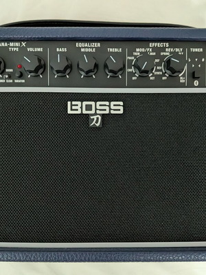 BOSS Katana-Mini X Limited Edition Blue portable guitar/bass amplifier