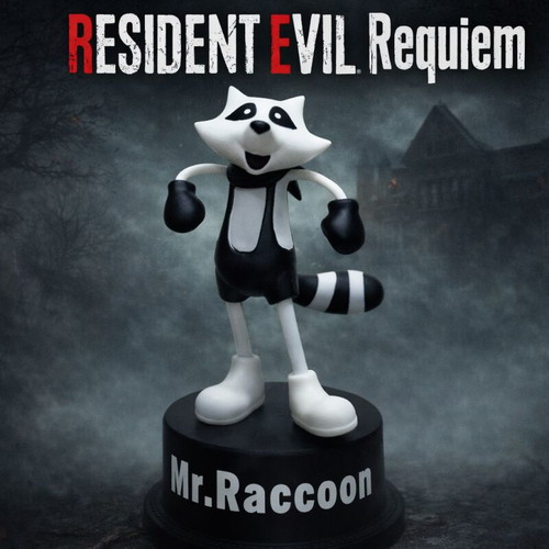 Resident Evil Requiem Mr.Raccoon figure 24cm new 3D printed