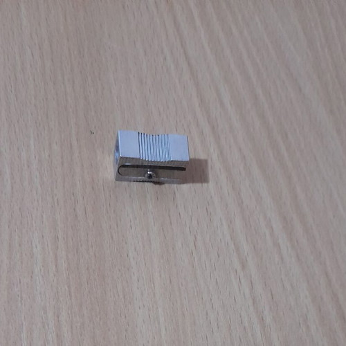 Metal Pencil Sharpener silver new
