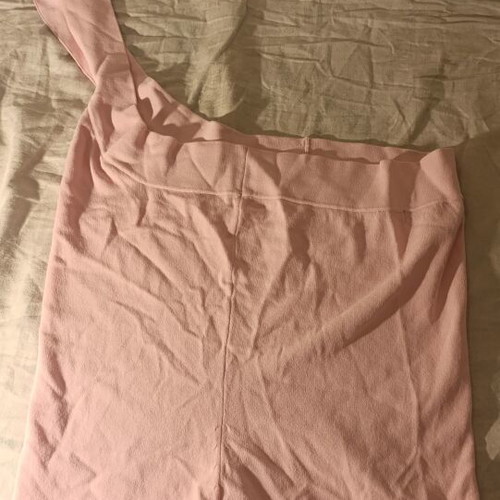 Last Woman asymmetric knitted top, pink, M-L