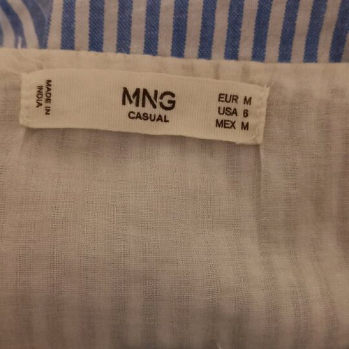 Φόρεμα Mango με ρίγες, κουμπιά και ζώνη, σαν καινούργιο