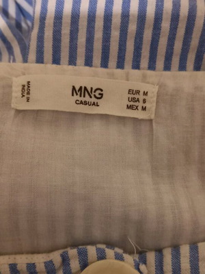 Φόρεμα Mango με ρίγες, κουμπιά και ζώνη, σαν καινούργιο