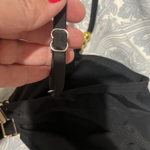 Swimwear top black with gold details new, covers M and L sizes