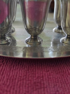 Handmade silver-plated set used antique